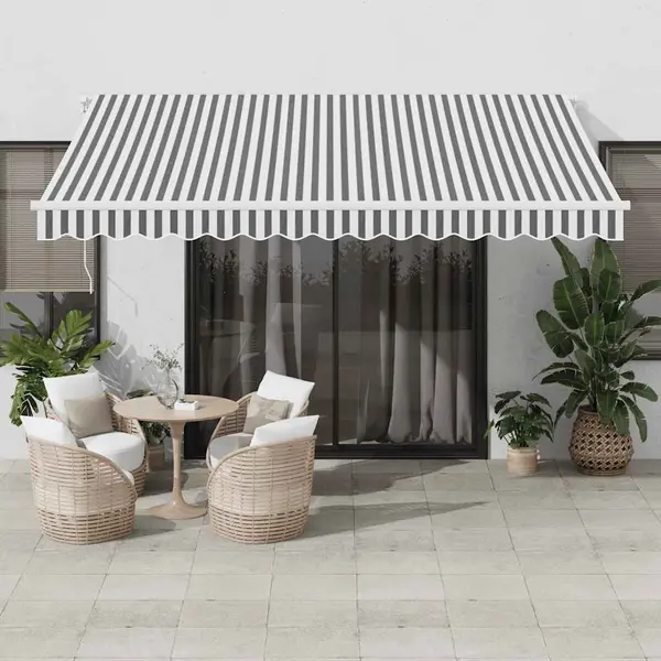 Gossi copertina retractabila automat, antracit/alb, 400x300 cm