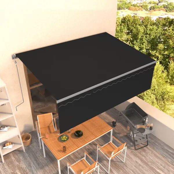 Gossi copertina retractabila automat cu stor, antracit, 4x3 m