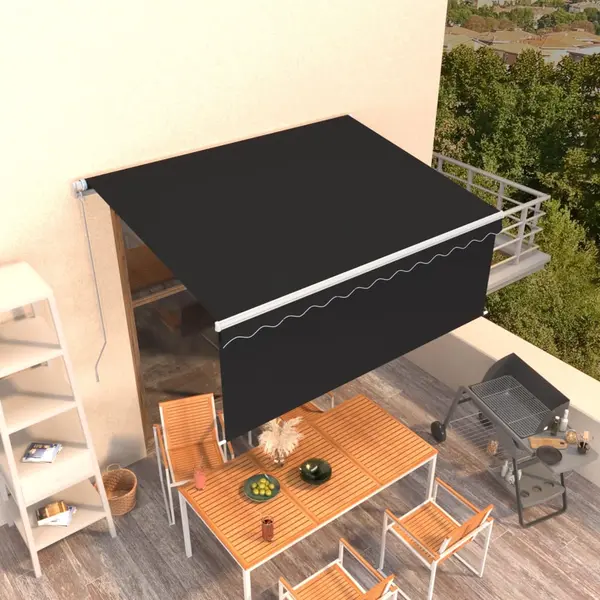Gossi copertina retractabila manual cu stor, antracit, 3,5x2,5 m