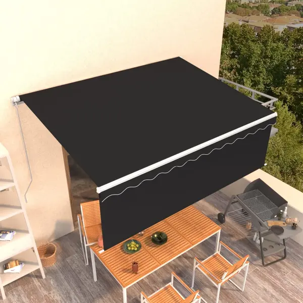 Gossi copertina retractabila manual cu stor, antracit, 4,5x3 m