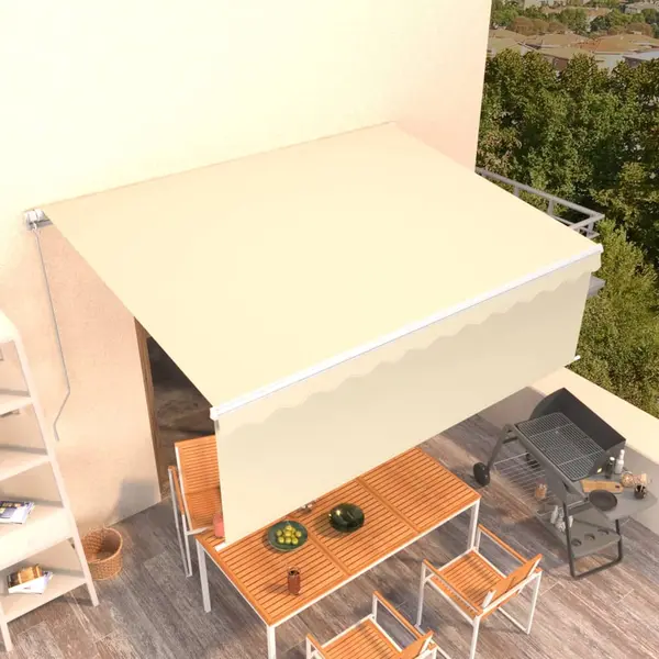 Gossi copertina retractabila manual cu stor, crem, 4x3 m