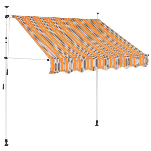 Gossi copertina retractabila manual, galben & albastru, 100 cm, dungi