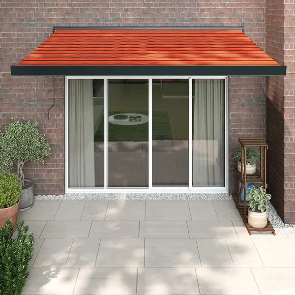 Gossi copertina retractabila portocaliu/maro 3,5x2,5m textil/aluminiu