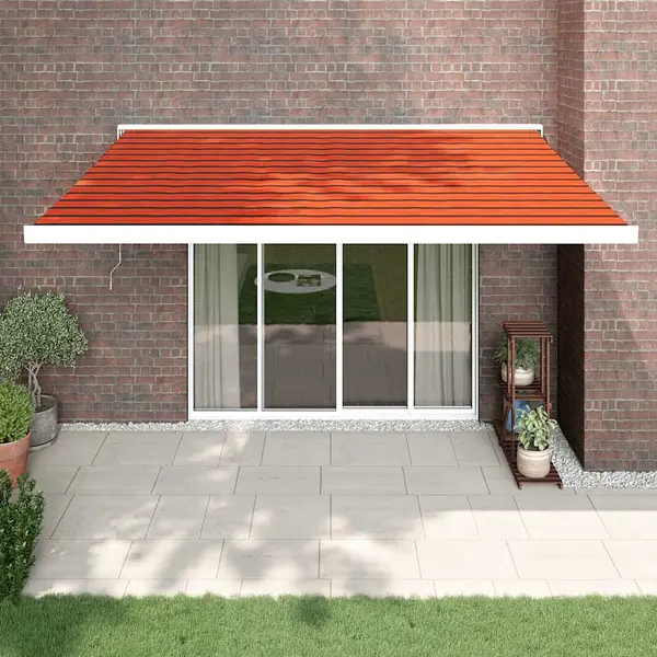 Gossi copertina retractabila portocaliu/maro 4x3 m, textil/aluminiu