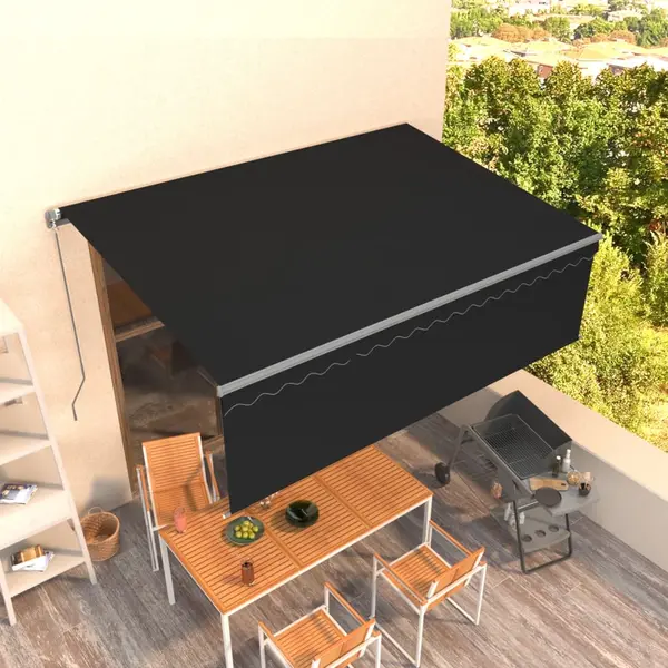 Gossi copertina retractbila manual cu stor, antracit, 4x3 m