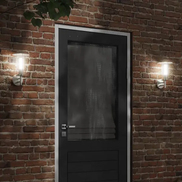 Gossi corp de iluminat exterior de perete, argintiu, otel inoxidabil