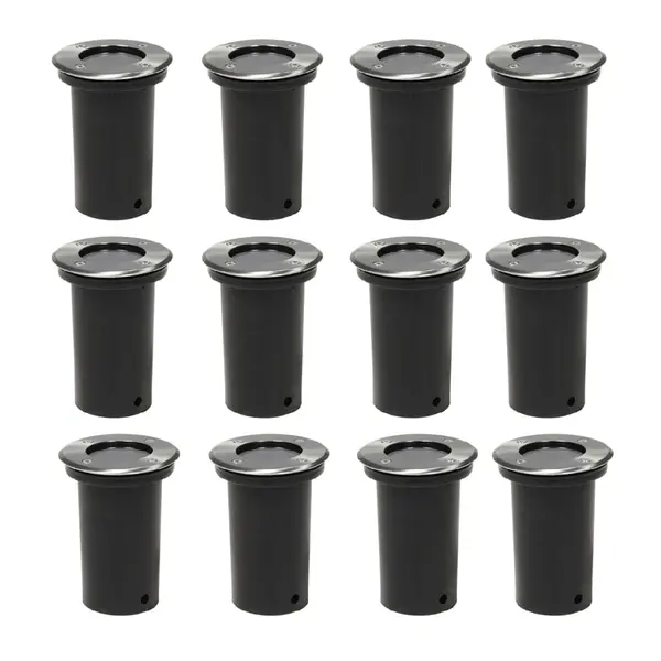 Gossi corpuri de iluminat pentru sol, exterior, rotunde, 12 buc.