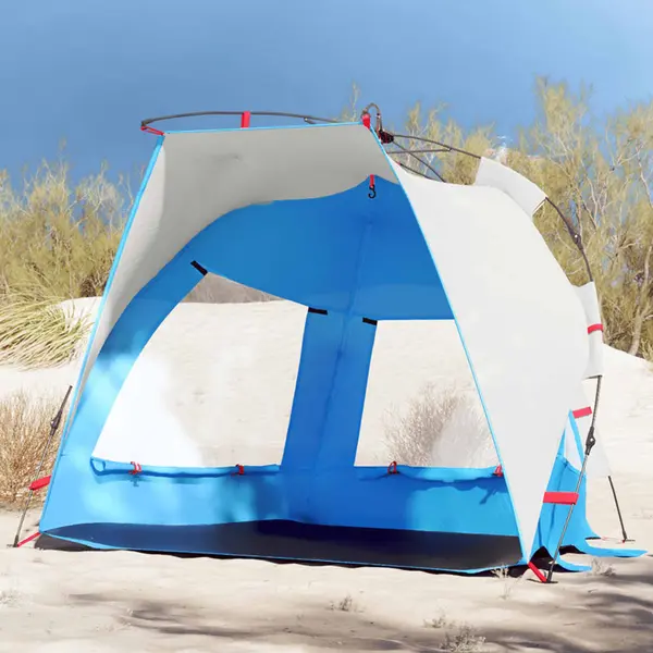 Gossi cort camping 2 persoane albastru azur impermeabil setare rapida