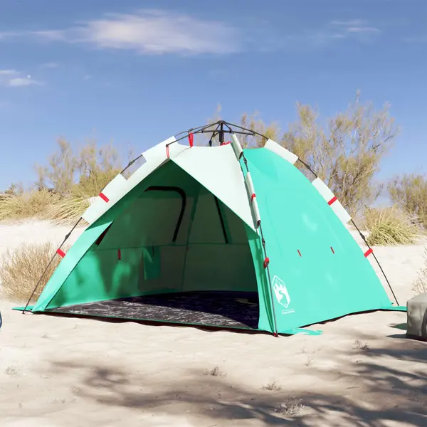 Gossi cort camping 3 persoane verde marin impermeabil setare rapida
