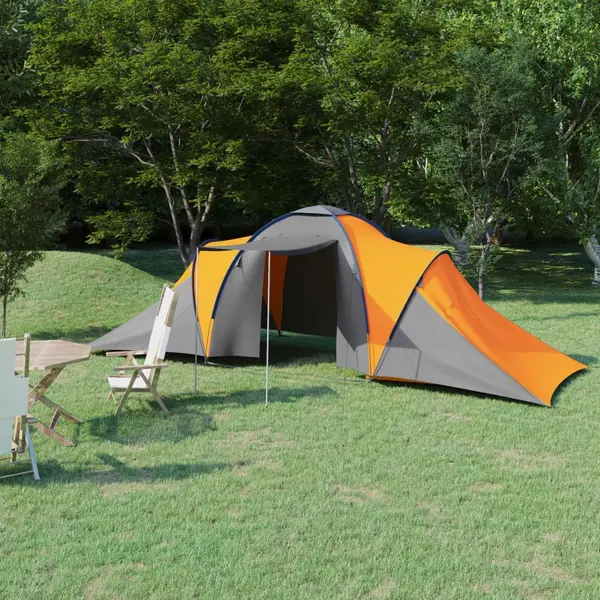 Gossi cort camping, 6 persoane, gri si portocaliu