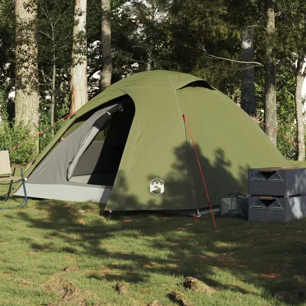 Gossi cort camping cupola 4 persoane verde masliniu impermeabil