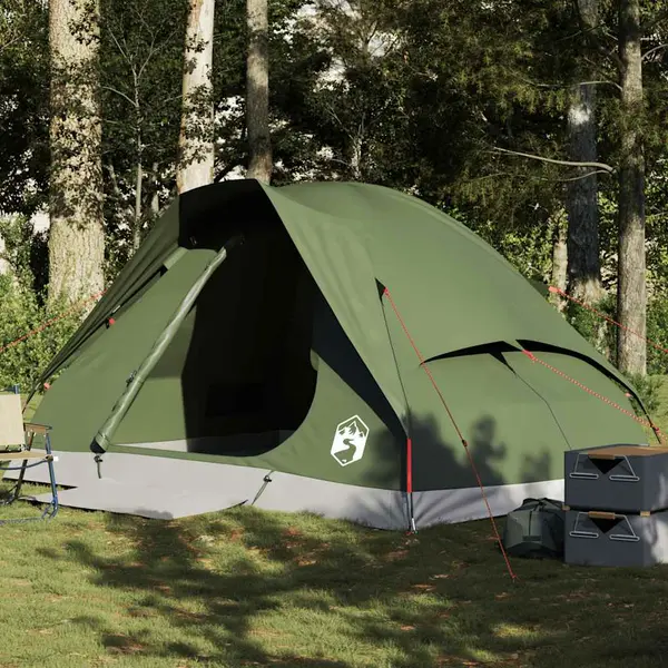 Gossi cort camping cupola 4 persoane verde masliniu impermeabil