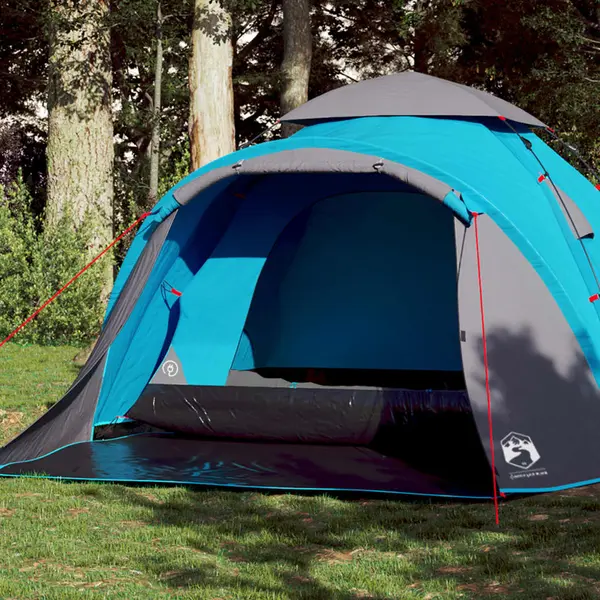 Gossi cort de camping cupola 3 persoane, setare rapida, albastru