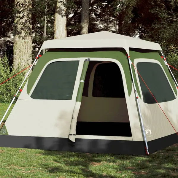 Gossi cort de camping cupola 4 persoane, setare rapida, verde
