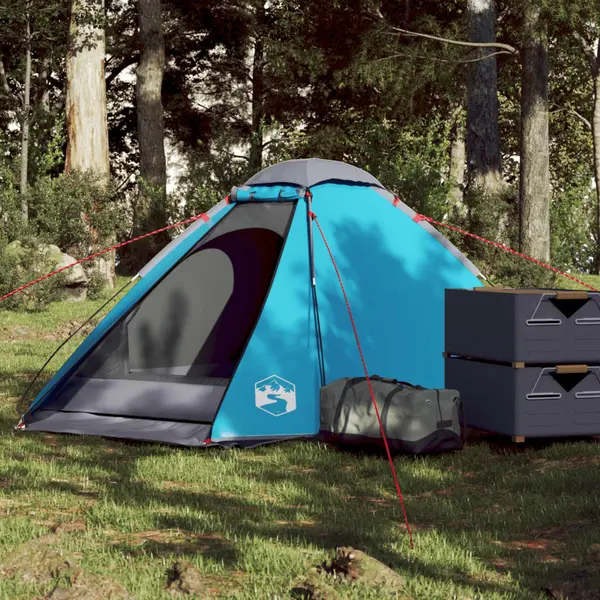 Gossi cort de camping cupola pentru 2 persoane, albastru, impermeabil