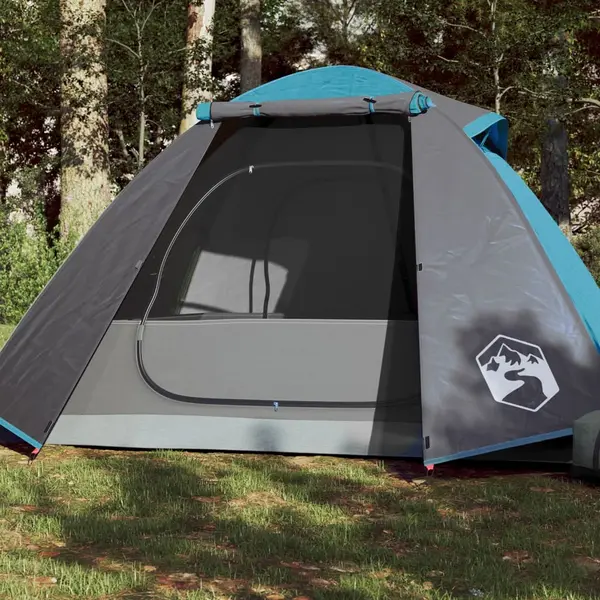 Gossi cort de camping cupola pentru 2 persoane, albastru, impermeabil