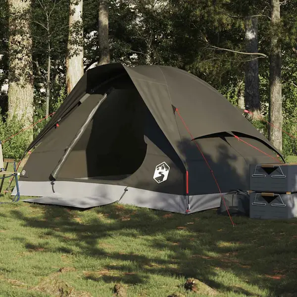 Gossi cort de camping cupola pentru 2 persoane, maro, impermeabil