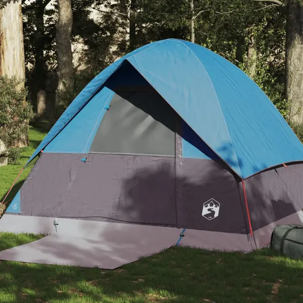 Gossi cort de camping cupola pentru 4 persoane, albastru, impermeabil