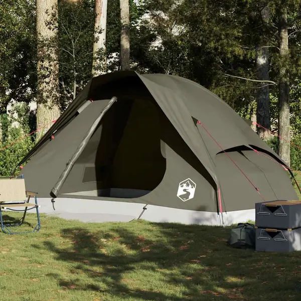 Gossi cort de camping cupola pentru 6 persoane, maro, impermeabil