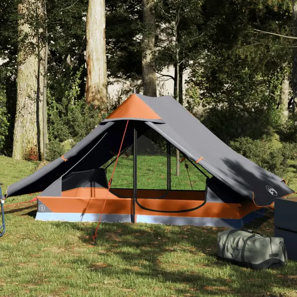 Gossi cort de camping pentru 2 persoane, gri, impermeabil