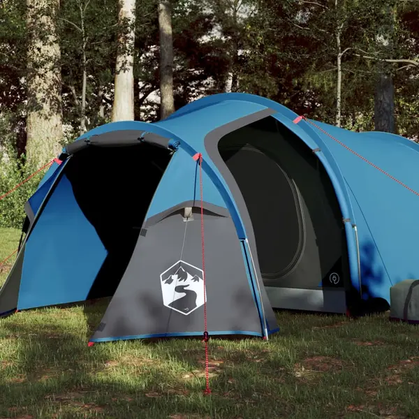 Gossi cort de camping pentru 3 persoane, albastru, impermeabil