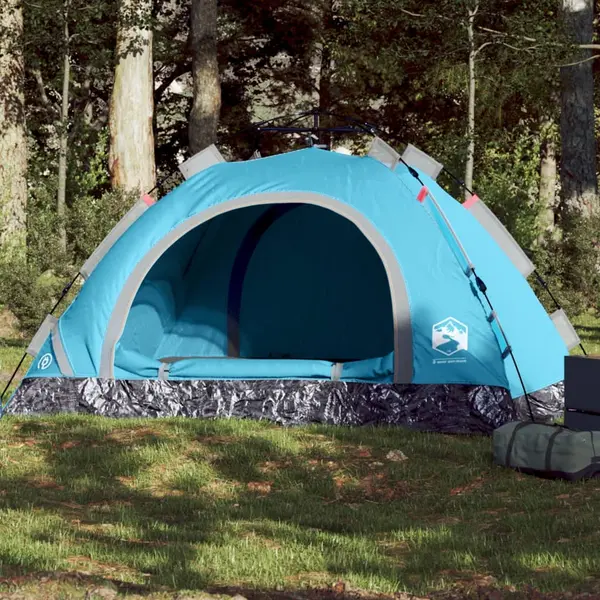 Gossi cort de camping pentru 4 persoane, setare rapida, albastru