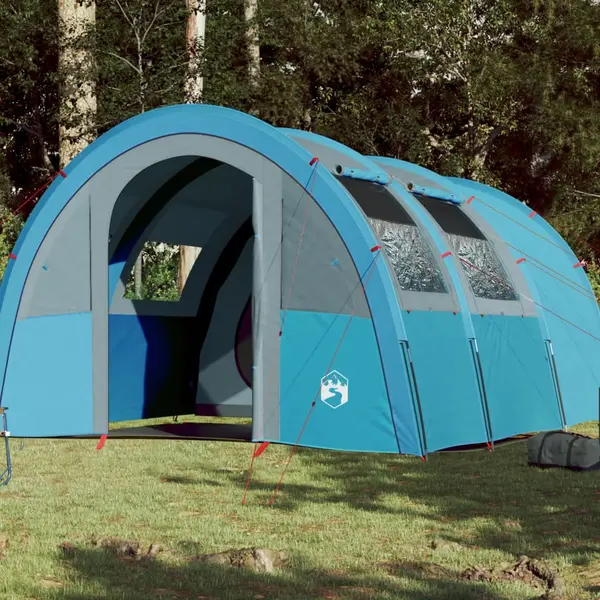 Gossi cort de camping tunel pentru 4 persoane, albastru, impermeabil