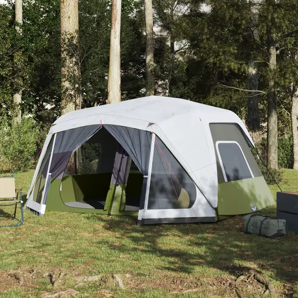 Gossi cort de familie cu led 10 persoane verde deschis, setare rapida