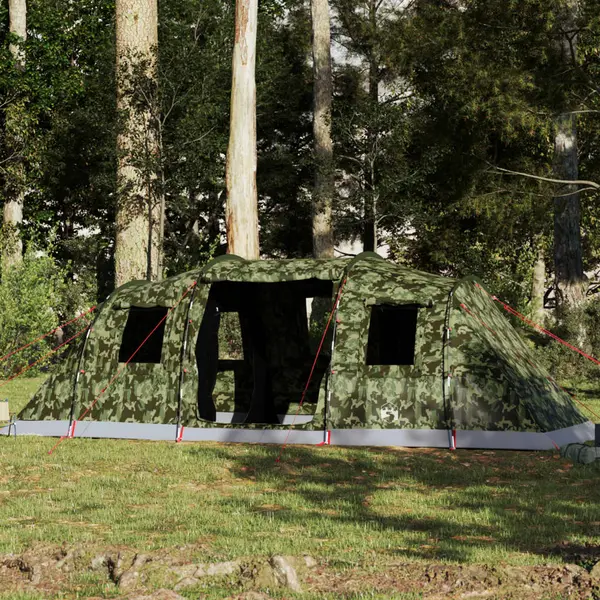 Gossi cort de familie tunel pentru 6 persoane, camuflaj, impermeabil