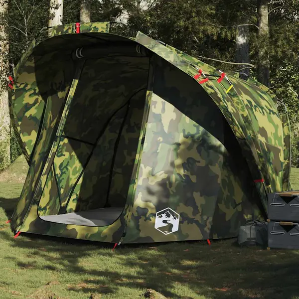 Gossi cort de pescuit pentru 4 persoane, camuflaj, impermeabil