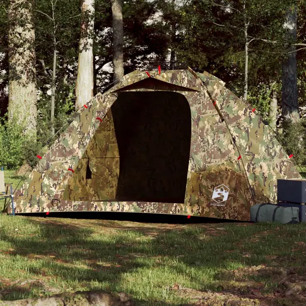 Gossi cort de pescuit pentru 4 persoane, camuflaj, setare rapida
