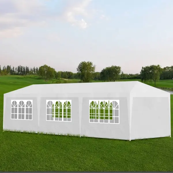 Gossi cort de petrecere, alb, 3 x 9 m