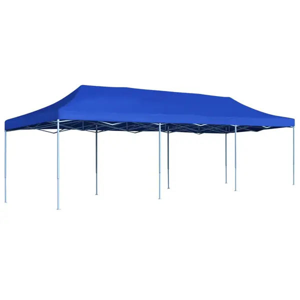 Gossi cort de petrecere pliabil, albastru, 3 x 9 m