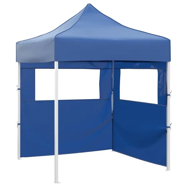 Gossi cort de petrecere pliabil cu 2 pereti, albastru, 2 x 2 m, otel