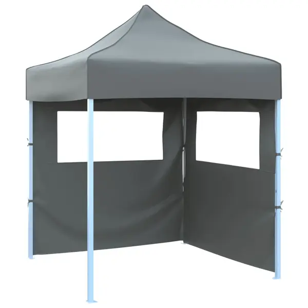 Gossi cort de petrecere pliabil cu 2 pereti, antracit, 2 x 2 m, otel