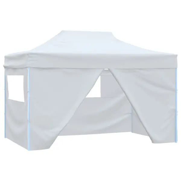Gossi cort de petrecere pliabil cu 4 pereti, alb, 3 x 4 m, otel