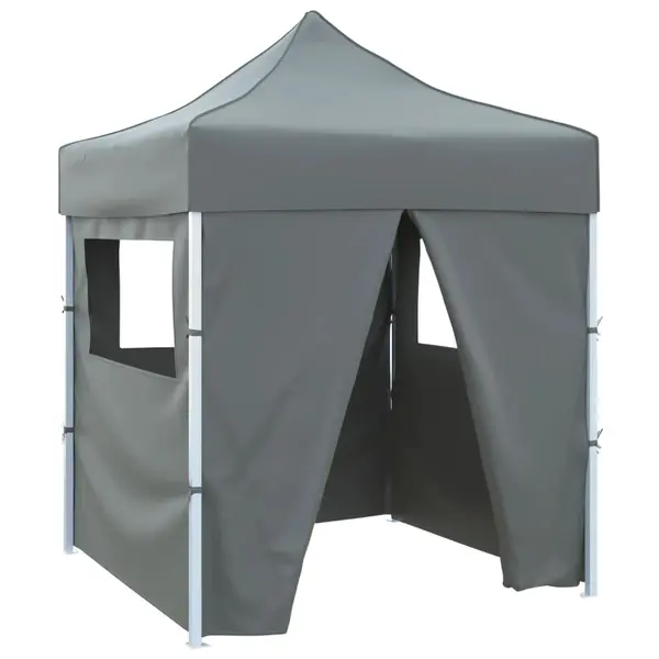 Gossi cort de petrecere pliabil cu 4 pereti, antracit, 2 x 2 m, otel