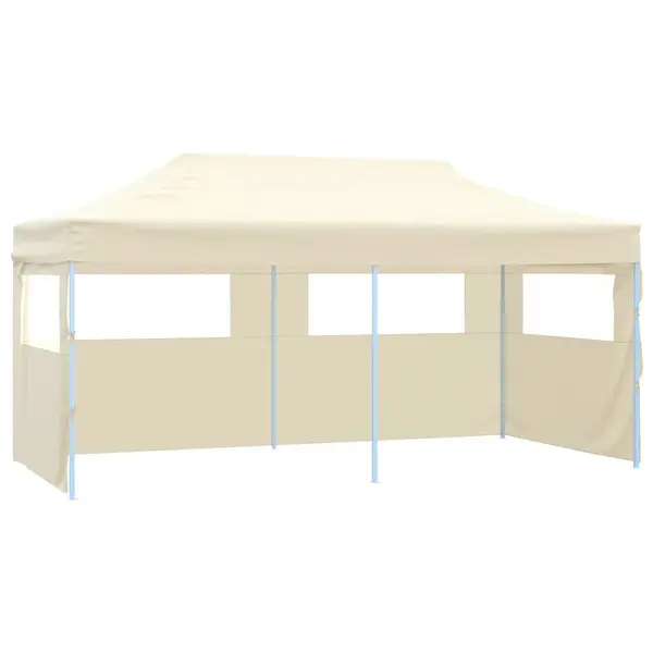Gossi cort de petrecere pliabil cu 4 pereti, crem, 3 x 6 m, otel