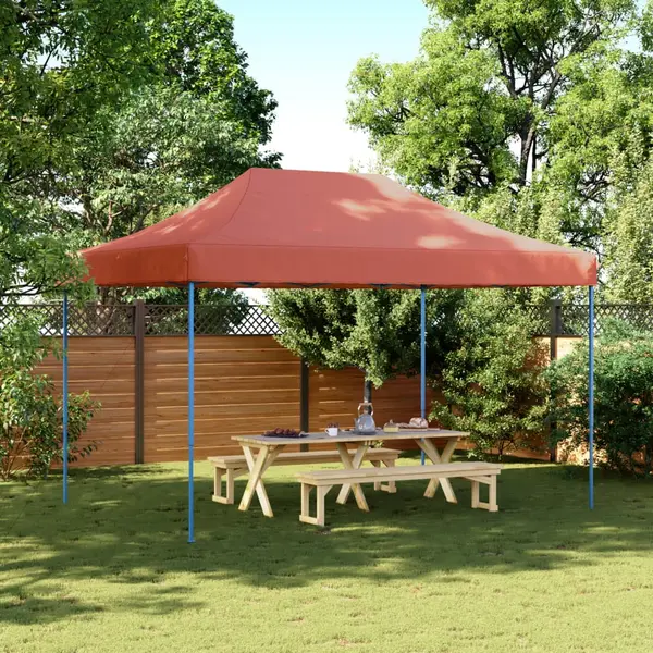 Gossi cort de petrecere pliabil pop-up, 410x279x315 cm, teracota