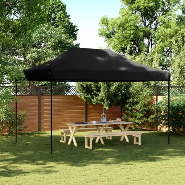 Gossi cort de petrecere pliabil pop-up, 440x292x315 cm, negru
