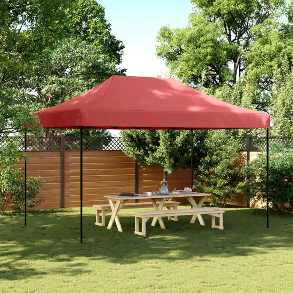 Gossi cort de petrecere pliabil pop-up, 440x292x315 cm, visiniu