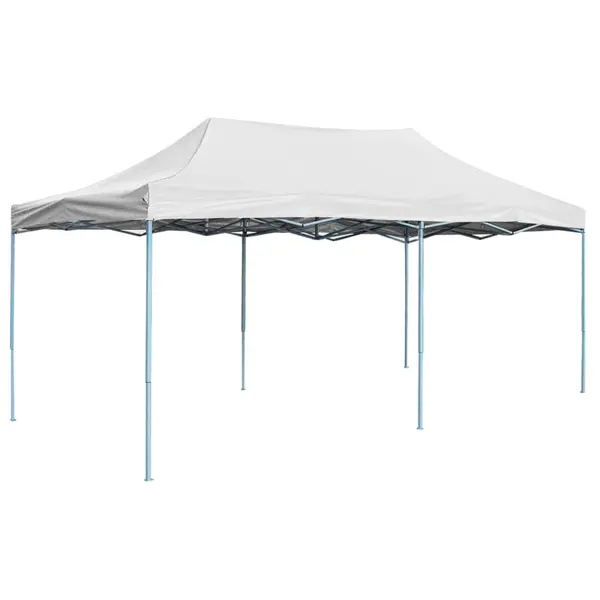 Gossi cort de petrecere pliabil profesional, alb, 3 x 6 m, otel