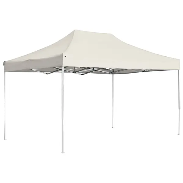 Gossi cort de petrecere pliabil profesional, crem, 4,5x3 m, aluminiu