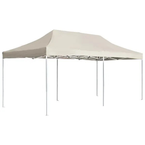 Gossi cort de petrecere pliabil profesional, crem, 6 x 3 m, aluminiu