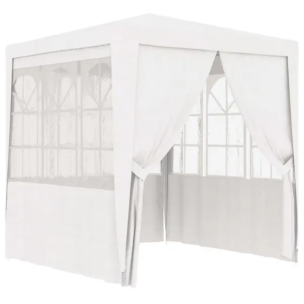 Gossi cort de petrecere profesional cu pereti, alb, 2 x 2 m, 90 g/m2
