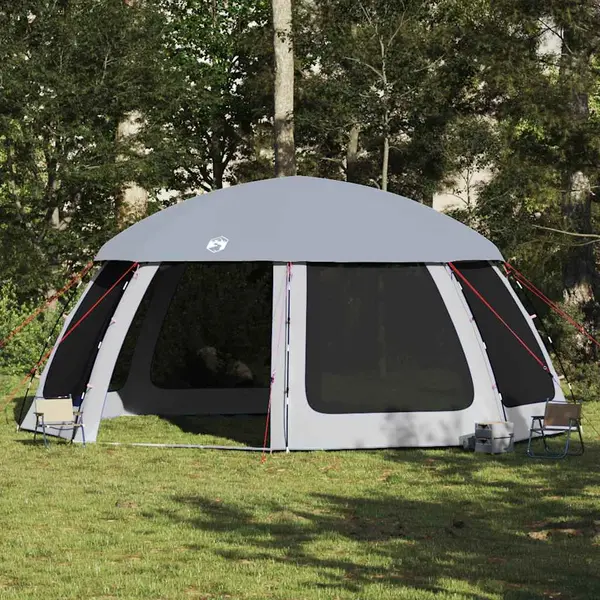 Gossi cort de piscina cu pereti detasabili si plasa gri 612x612 cm