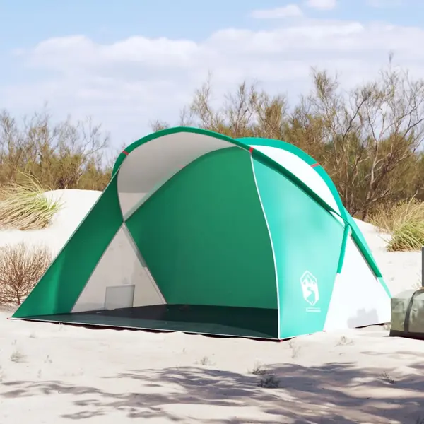 Gossi cort de plaja 2 persoane pop-up, verde marin, impermeabil
