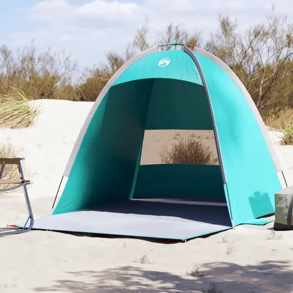 Gossi cort de plaja 3 persoane, verde marin, impermeabil