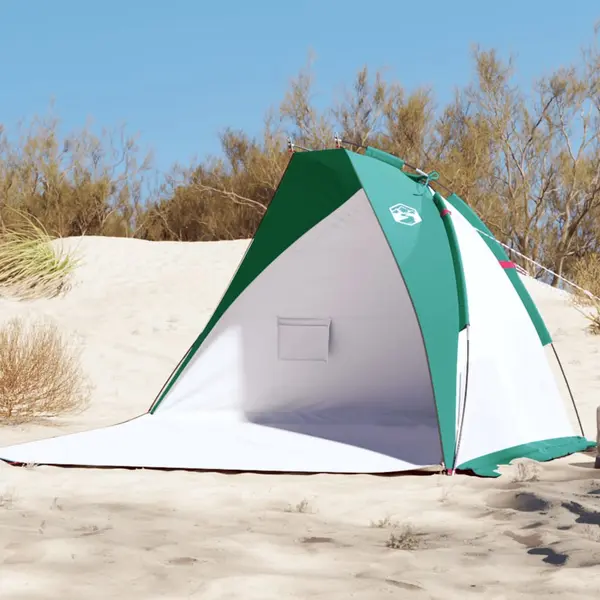 Gossi cort de plaja, verde marin, 268x223x125 cm, poliester 185t