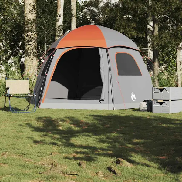 Gossi cort familie igloo pentru 6 persoane gri/portocaliu impermeabil